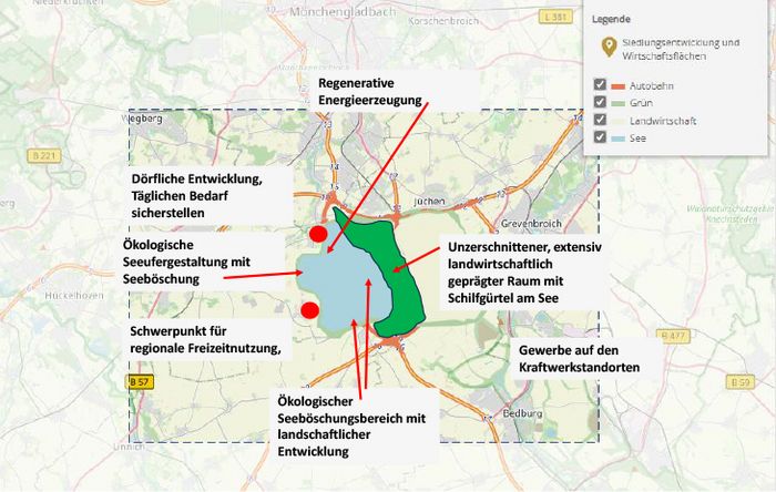 Restsee Garzweiler: So könnte eine umweltverträgliche Planung aussehen.