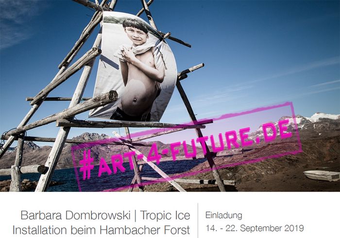 Tagebau Hambach: Klima-Kunst-Installation "Tropic Ice"