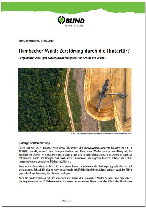 BUND-Hintergrund Tagebau Hambach