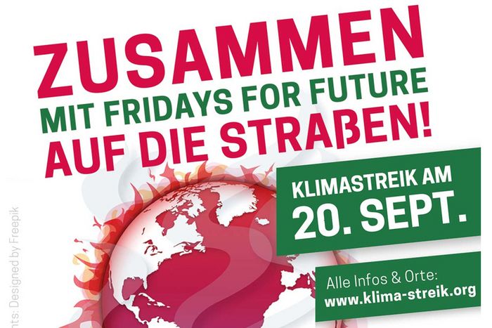 20. September: Zusammen mit Fridays for Future auf die Straße.