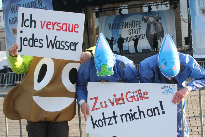 Proteste gegen die Gülleflut