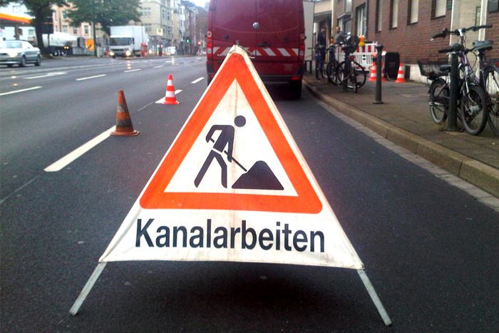 Kanalarbeiten.