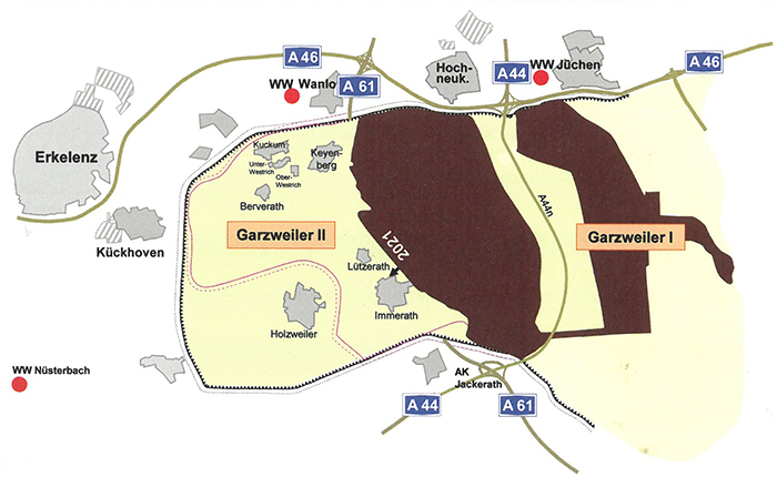 Tagebaustand Garzweiler 2021. [Quelle: MUNV]