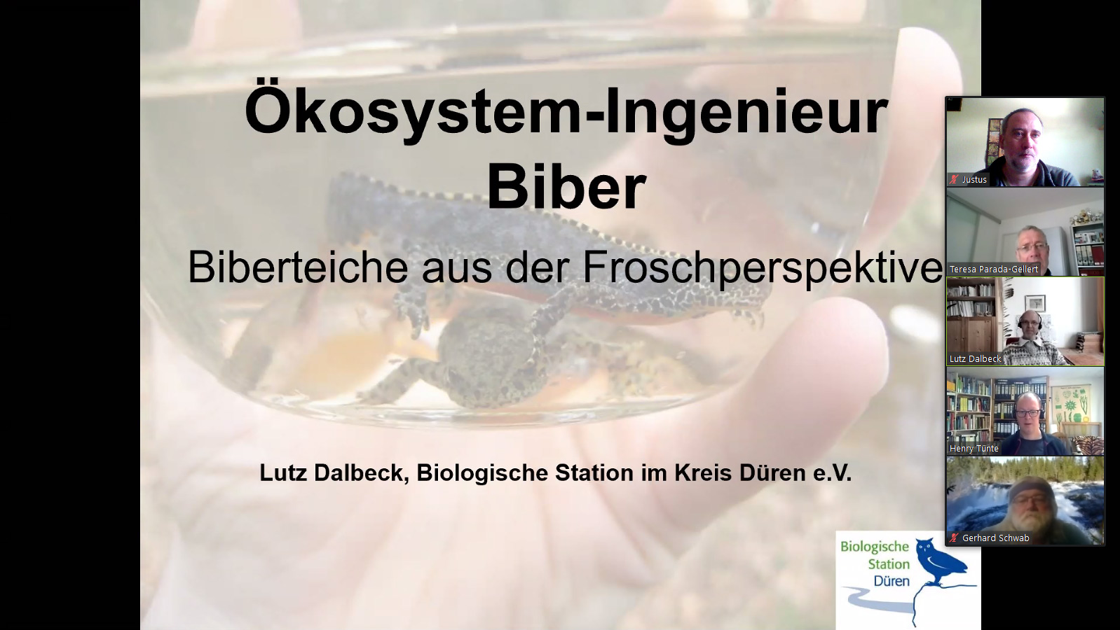Vortrag Lutz Dalbeck, Ökosystem-Ingenieur Biber