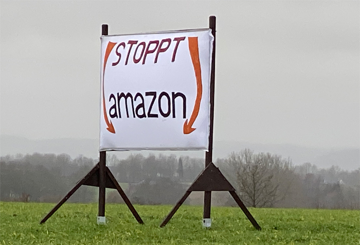 "Kein Platz für Amazon!" [Foto: N. Heithecker/BUND]