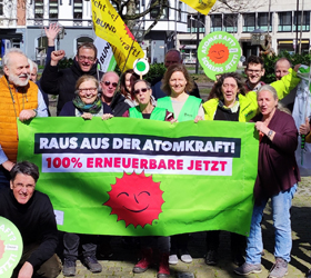 BUND-Protest gegen Atomenergie. [Foto: k. Ciesla/BUND]